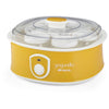 Ariete 617 Yogurella - Yogurtiera Elettrica - 7 vasetti in vetro - 1,3kg di yogurt fatto in casa - 20 Watt - Bianco e Giallo
