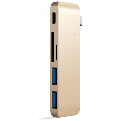 Hub Dock Type C Multiport Gold 2Usb-Sd-Microsd-Usbc Mb12/13 Satech