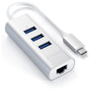 Hub Dock Type C To Usb 3.0-Eth. Slv Silver 3P Usb 3,0- 1 Ethernet