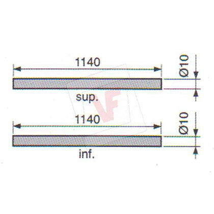 Aste Verticali Fisse per Serratura 8000 Art. 94-01 Ø mm.10