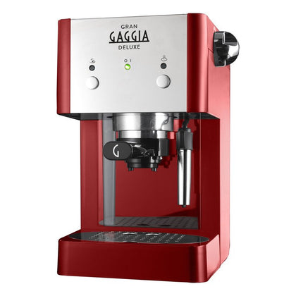 Gran Gaggia Deluxe Red RI8425/22 - macchina caffè cialde e macinato espresso manuale + erogatore vapore