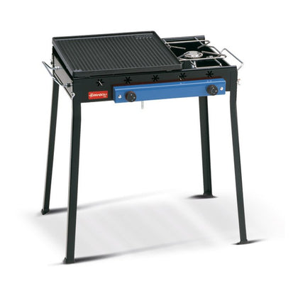 Barbecue combinato in ghisa a gas - 59x38xh69 cm - 4900W