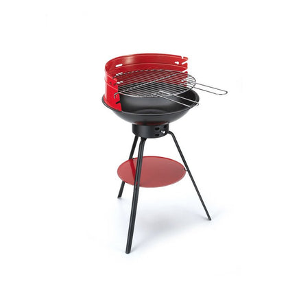 Barbecue a carbonella - Ø41xh73 cm - nero/rosso