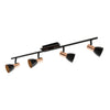 EGLO Barnham - Lampada faretti KLED per soffitto 3,3W A+ GU10 - Nero/Rame