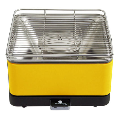 Teide - Barbecue a carbone grill da tavolo 34x34 cm - giallo