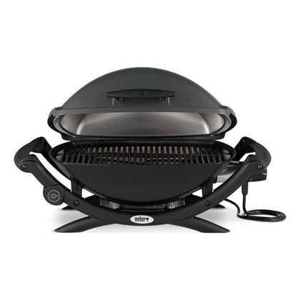 Barbecue Elettrico da Esterno BBQ con Griglie in Ghisa e Coperchio 2200W Nero - Q2400 55020053