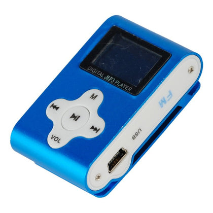 Lettore MP3 + TF Card 4GB + FM Blu