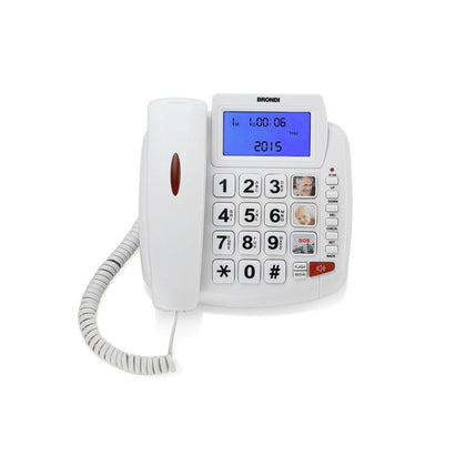 Bravo 90 Telefono analogico Identificatore di chiamata Bianco