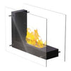 Camino a Bioetanolo 1340W in Acciaio Inox e Vetro 45x20,5x30 cm - Nero FFB 830 BLK