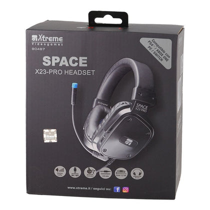 Space X-23Pro Cuffia Padiglione auricolare Connettore 3.5 mm Nero