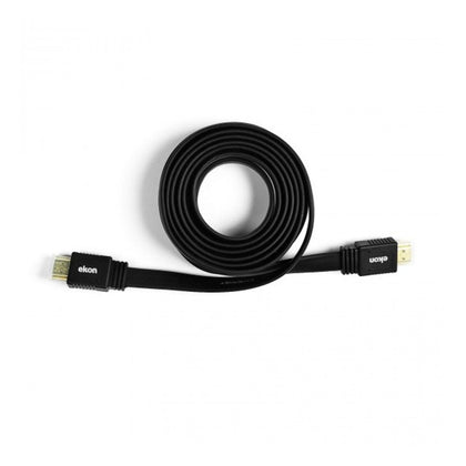 Ekon ECVHDMI30FLAT cavo HDMI 3 m HDMI tipo A (Standard) Nero