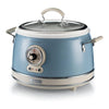 2904 - Cuociriso elettrico e Slow Cooker 700W - 5 funzioni di cottura - 3,5 litri - blu