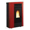 Stufa a Pellet 8,8 kW Volume 230 mq - Colore Bordeuax - Modello Annabella