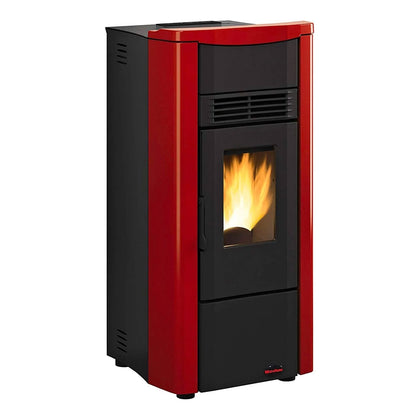 Stufa a Pellet Canalizzata 8,8 Kw Volume 230 m3 bordeaux - GIUSY PLUS EVO