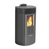 Stufa a Pellet Senza Canna Fumaria a Vista 10 kW Serbatoio 13 kg - Antracite King 12 Round