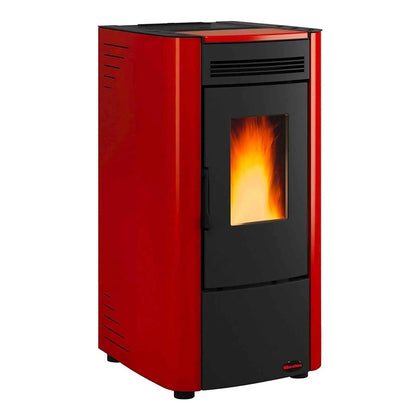 Stufa a Pellet Senza Canna Fumaria a Vista 6,5 kW Serbatoio 15 Kg 186 m³ - Bordeaux 1280208 Ketty Evo