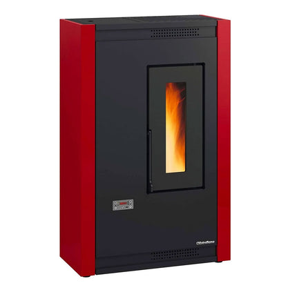 Stufa a Pellet Slim 4,4 kW Ventilata Serbatoio 10 kg 126 mq - Bordeaux 1282700 Luisella