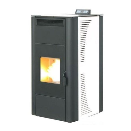 Stufa Pellet King 24 Idro - Kw24 510M3  - Serbatoio 38 Kg - Bianca