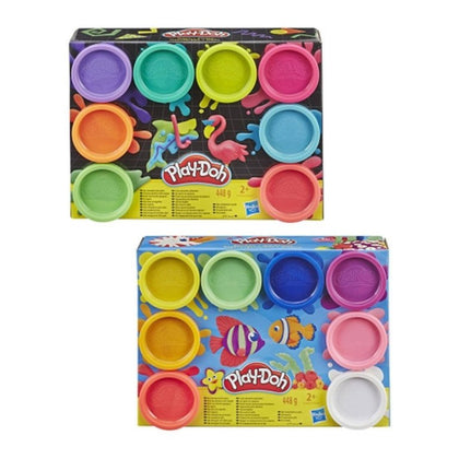 8 vasetti plastichina colorata da 448 gr - Colori fosforescenti