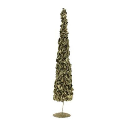 Alberello di natale decorato altezza 65 cm - colore oro