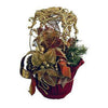 Alberello di natale decorato altezza 28 cm - colore oro/rosso