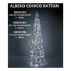 Albero di natale conico con 177 Led altezza 180 cm - colore argento/bianco