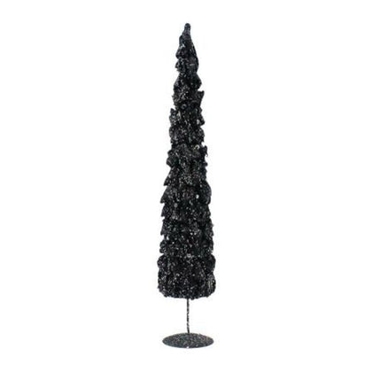 Albero di natale decorato altezza 65 cm - colore nero/argento