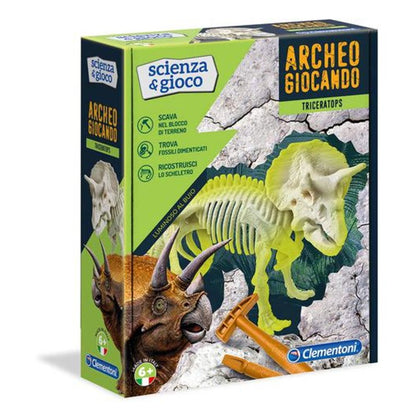 Archeogiocando Triceratopo Fosforescente - gioco didattico