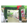 Arco verde natalizio in PVC 260x280 cm con luce calda