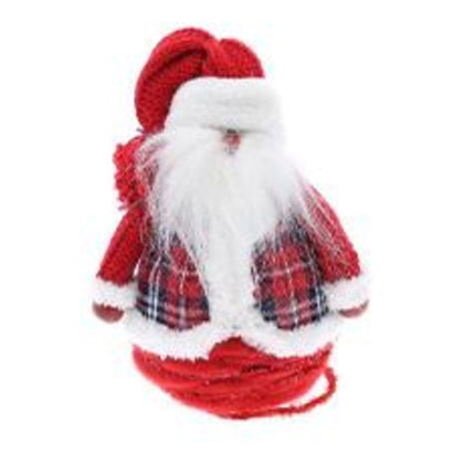 Babbo natale altezza 20 cm - colore rosso scozzese - decorazione natalizia