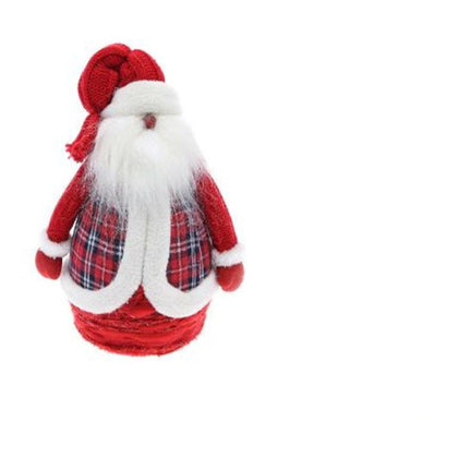Babbo natale altezza 30 cm - colore rosso scozzese - decorazione natalizia