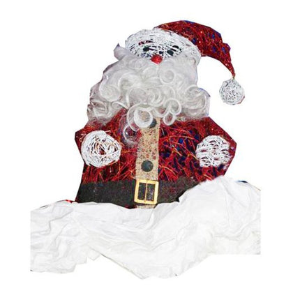 Babbo natale con 88 luci altezza 52 cm - colore rosso/bianco - decorazione natalizia