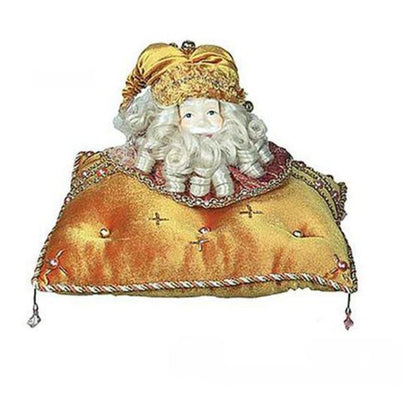 Cuscino Babbo natale 23 cm - colore oro/rame - decorazione natalizia