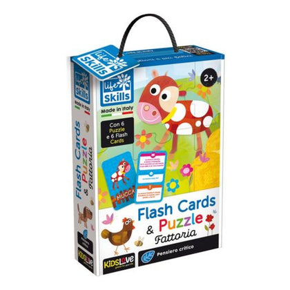 Baby Puzzle + Flash Cards La Fattoria - gioco per bambini