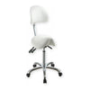 Sgabello Ergo con Schienale - Bianco - 1 Pz.