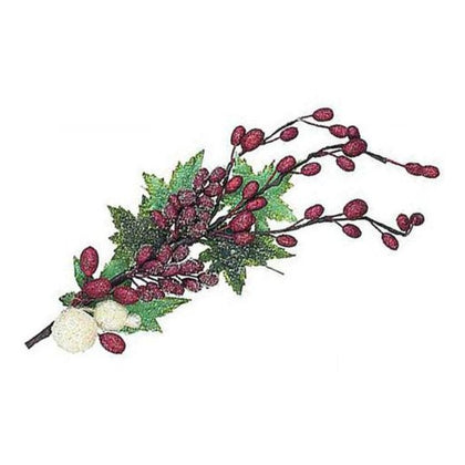 Decorazione floreale natalizia - altezza 58 cm - colore rosso/bianco