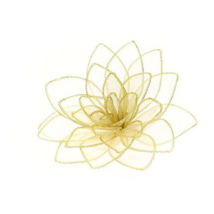 Decorazione addobbo natalizio 2 magnolie - colore oro