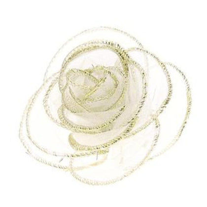 6 Rose pendenti small - colore crema - addobbo natalizio decorazione