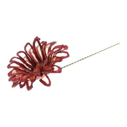 6 Fiori decorativi natalizi Ø17 cm - colore rosso - addobbo natale decorazione