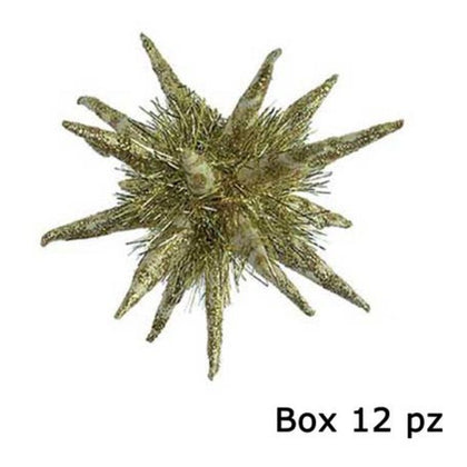 12 stelle in carta pesta natalizie Ø10 cm - colore oro - addobbo decorazione natale