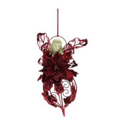 Angelo sfera per albero di natale 20 cm - colore rosso - decorazioni addobbi natalizi