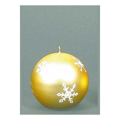 Candela sferica natalizia metallizzata 10 cm - colore oro - decorazione addobbo natale