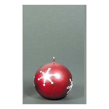 Candela sferica natalizia decorata 75 cm - colore rosso - decorazione addobbo natale