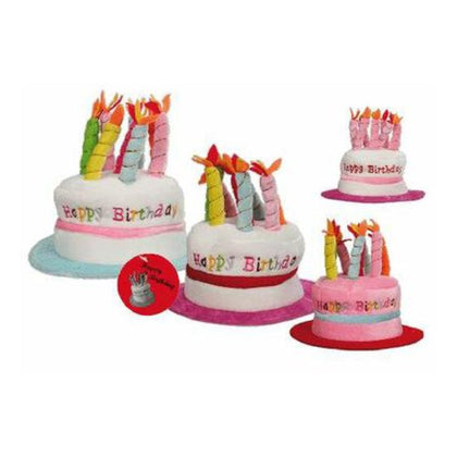 Cappello Happy Birthday a forma di torta con 8 candele
