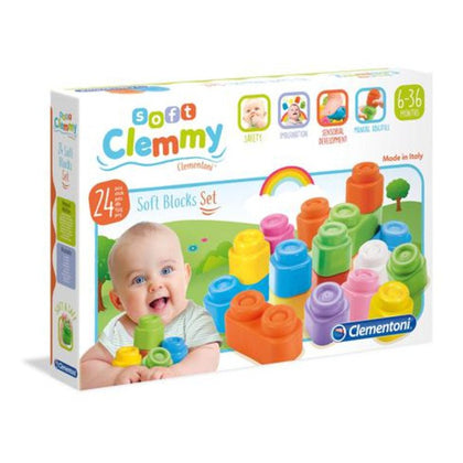 Clemmy - Gioco costruzioni per bambini - 24 mattoncini