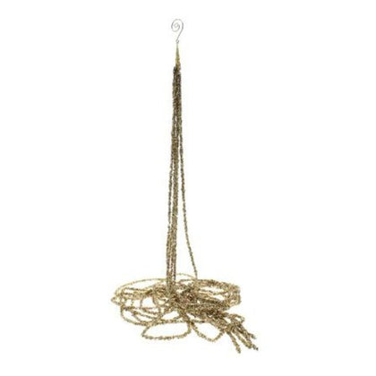 Collana pendente con 5 corde h180 cm - colore oro - decorazione natalizia