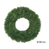 Corona pendente natalizia fantasia pino verde Ø60 cm 130 rami - addobbo di natale