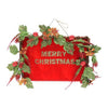 Decorazione di natale per porta h23x33 cm - colore rosso - addobbo natalizio