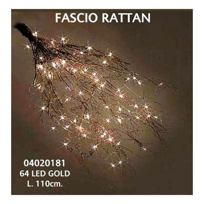 Fascio di 64 luci a led in rattan 110 cm - decorazione addobbo di natale