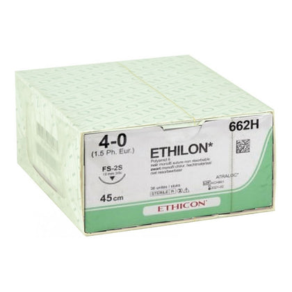 Sutura Monofilamento Ethicon Ethilon - 4/0 Ago 19 mm - Conf. 36 Pz.